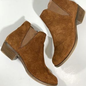 Kensie Leather Ankle Boots Booties
